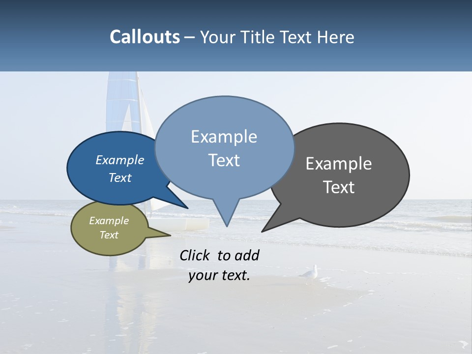 A Sailboat On The Beach With A Person On It PowerPoint Template