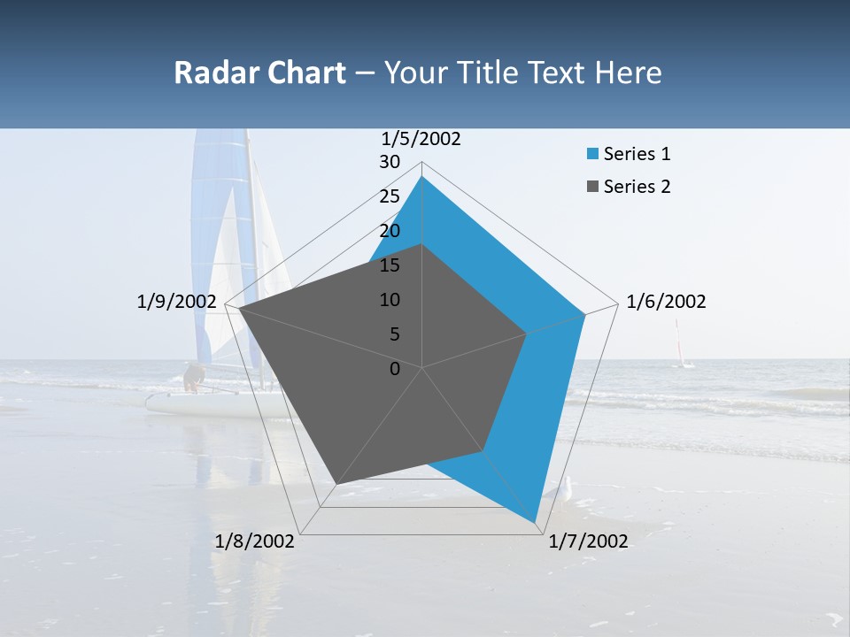 A Sailboat On The Beach With A Person On It PowerPoint Template