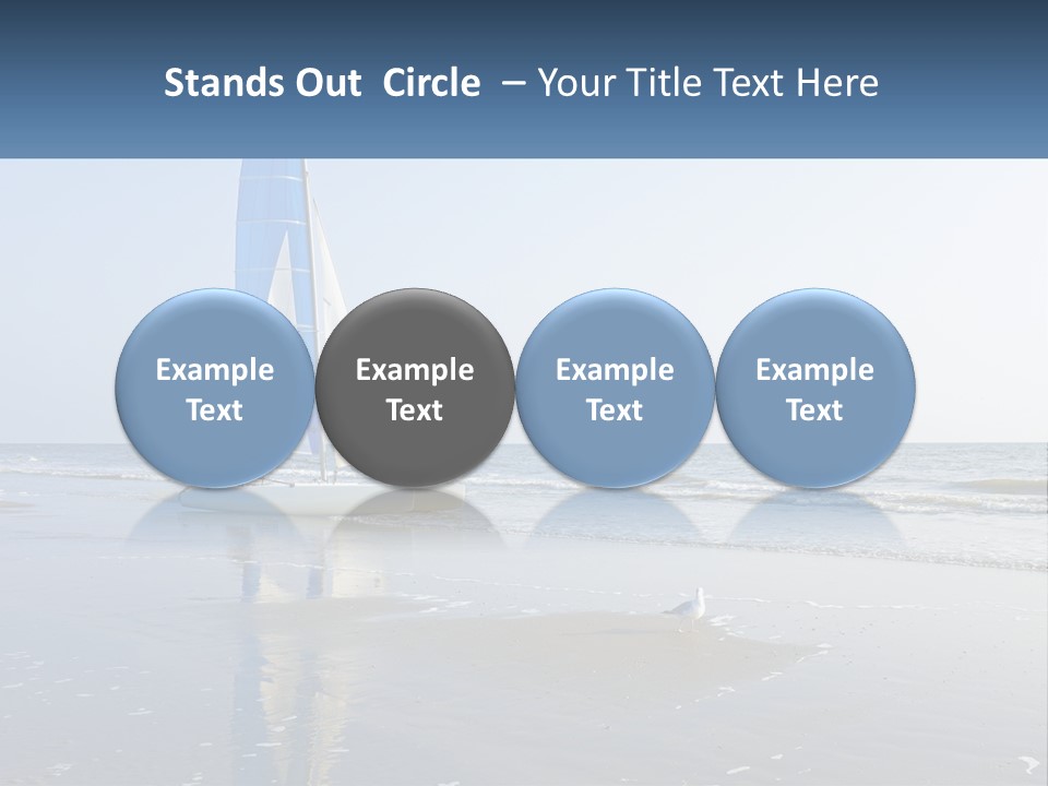 A Sailboat On The Beach With A Person On It PowerPoint Template