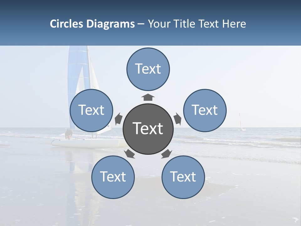 A Sailboat On The Beach With A Person On It PowerPoint Template