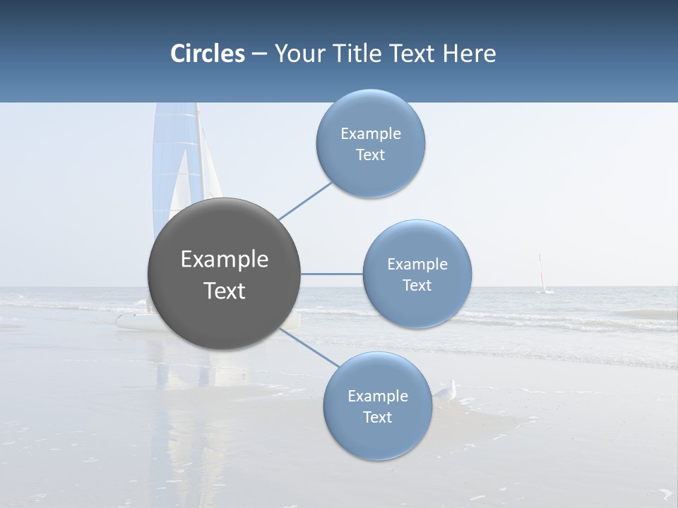 A Sailboat On The Beach With A Person On It PowerPoint Template