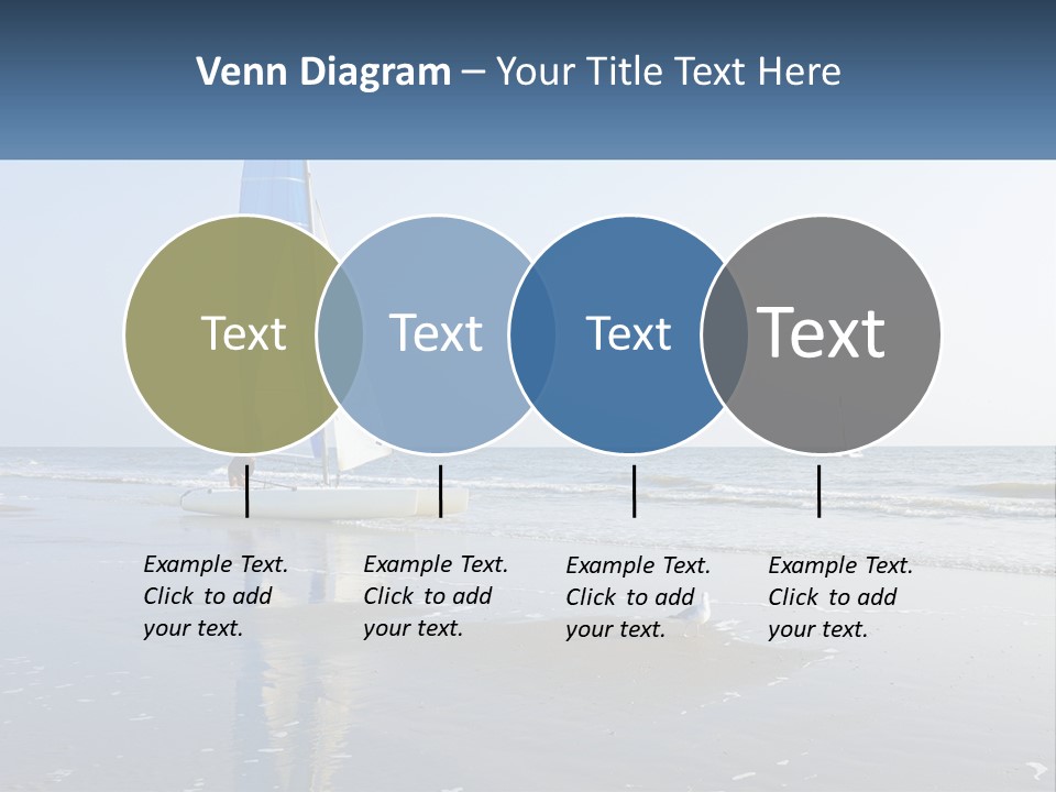 A Sailboat On The Beach With A Person On It PowerPoint Template