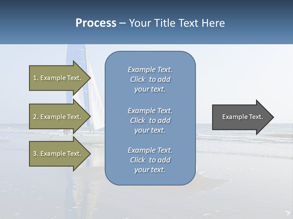 A Sailboat On The Beach With A Person On It PowerPoint Template