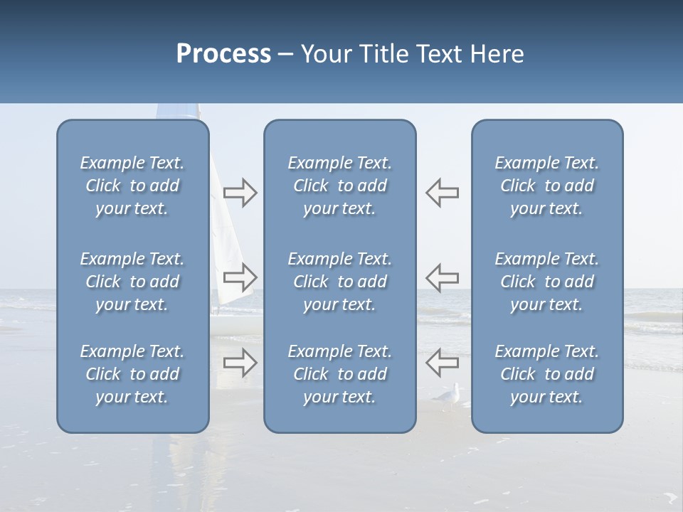 A Sailboat On The Beach With A Person On It PowerPoint Template