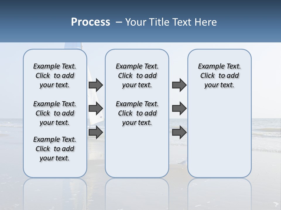 A Sailboat On The Beach With A Person On It PowerPoint Template