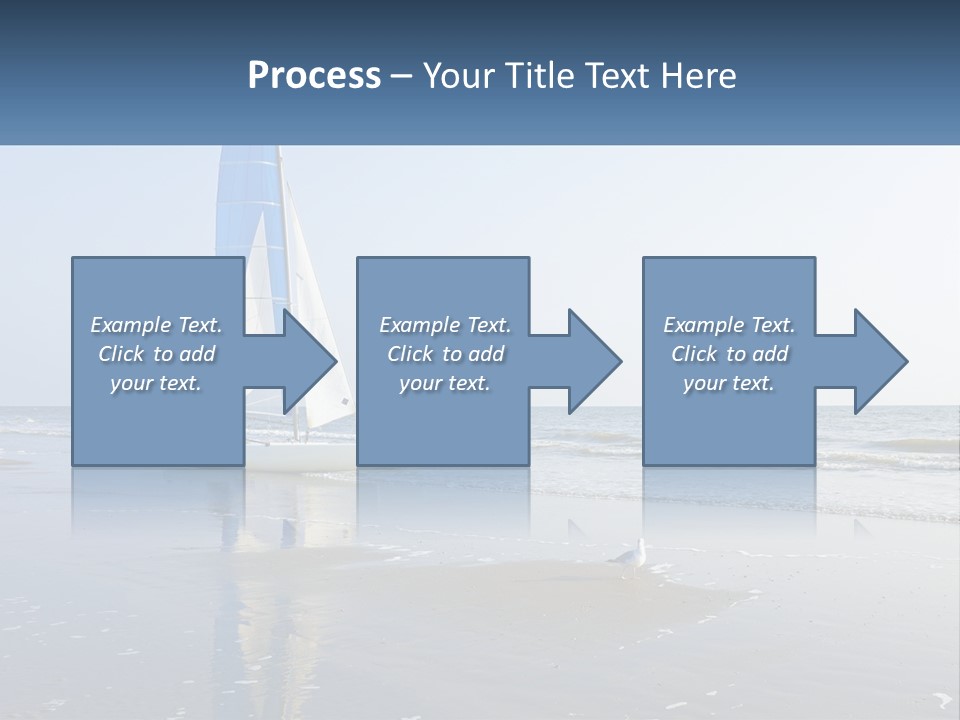 A Sailboat On The Beach With A Person On It PowerPoint Template