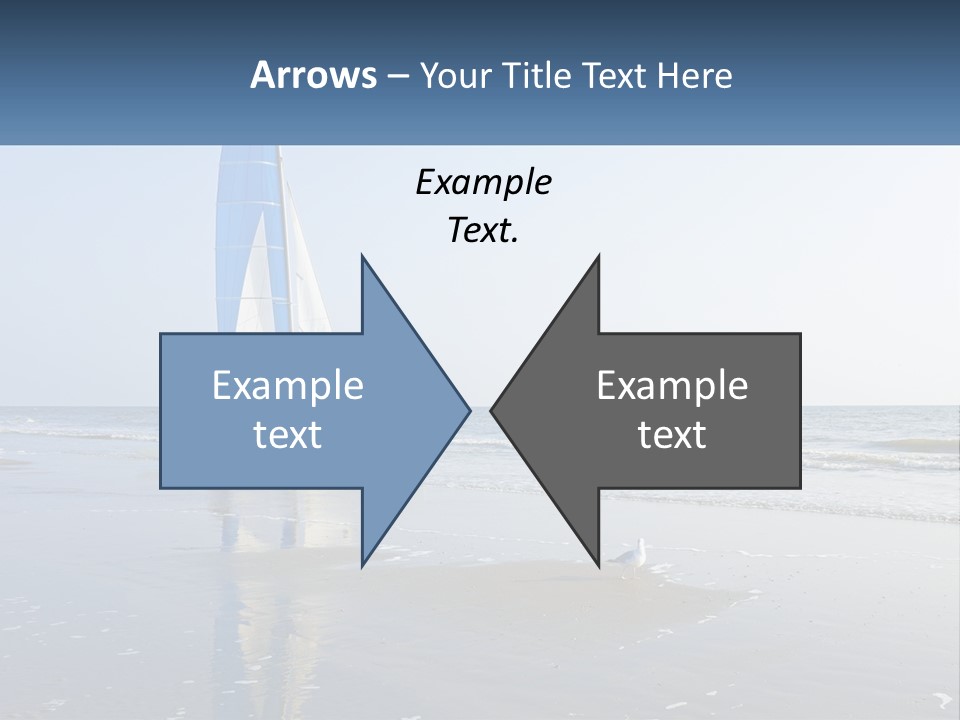 A Sailboat On The Beach With A Person On It PowerPoint Template