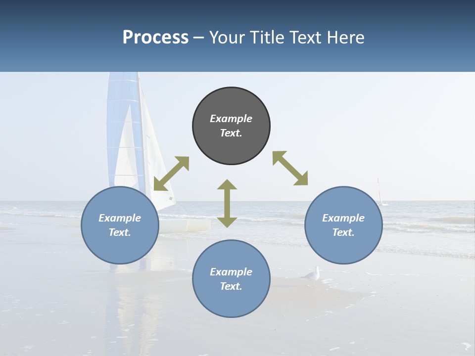 A Sailboat On The Beach With A Person On It PowerPoint Template