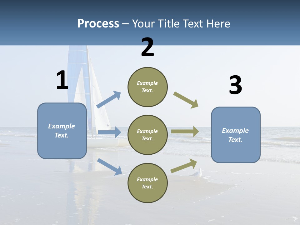 A Sailboat On The Beach With A Person On It PowerPoint Template