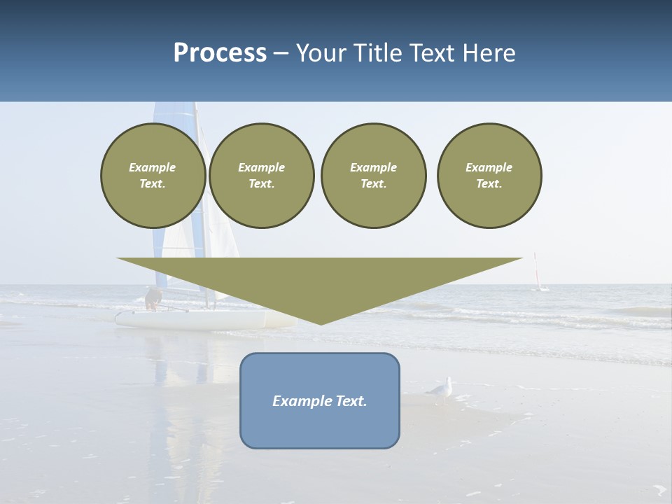 A Sailboat On The Beach With A Person On It PowerPoint Template