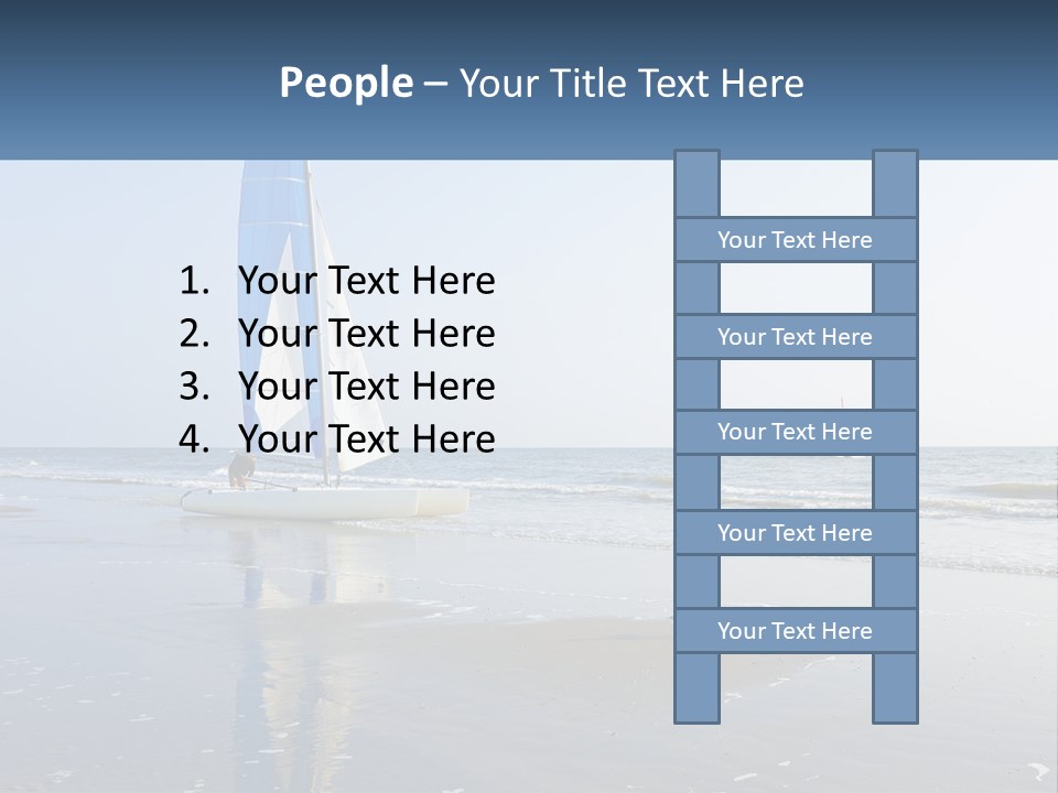 A Sailboat On The Beach With A Person On It PowerPoint Template