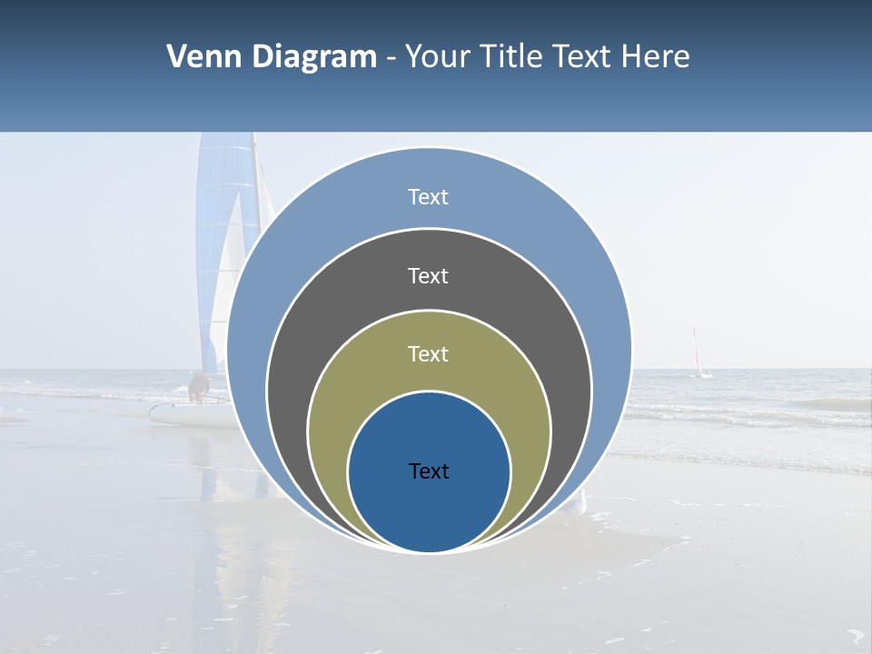 A Sailboat On The Beach With A Person On It PowerPoint Template