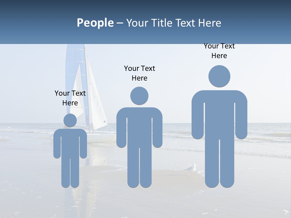 A Sailboat On The Beach With A Person On It PowerPoint Template