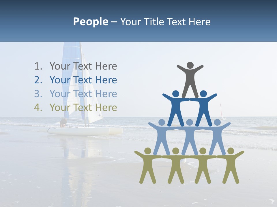A Sailboat On The Beach With A Person On It PowerPoint Template