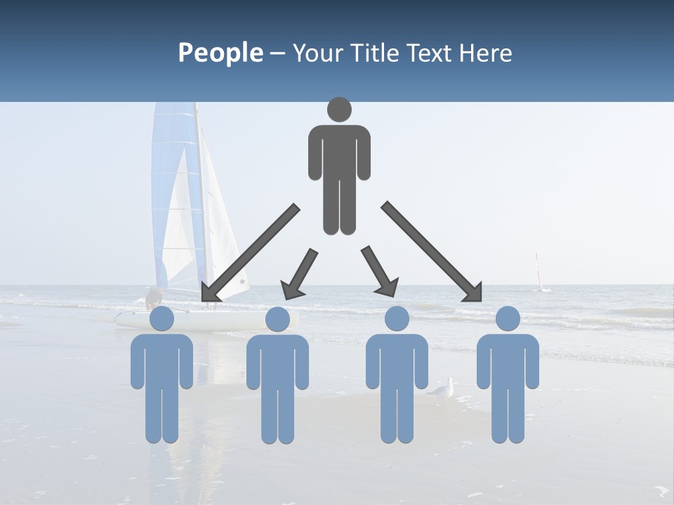 A Sailboat On The Beach With A Person On It PowerPoint Template