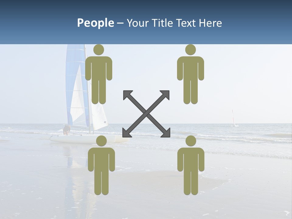 A Sailboat On The Beach With A Person On It PowerPoint Template