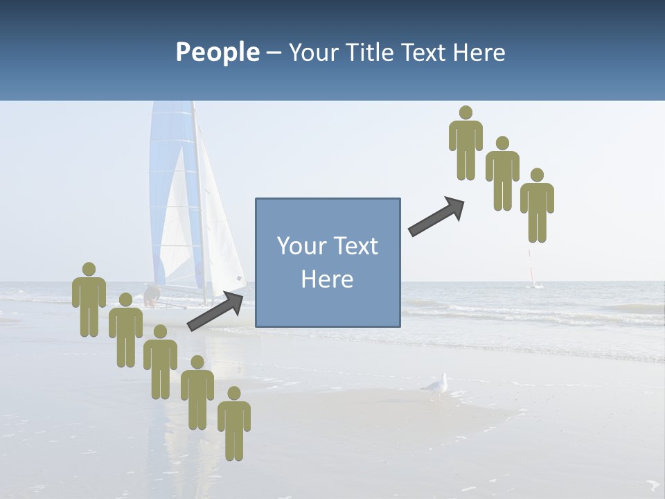 A Sailboat On The Beach With A Person On It PowerPoint Template