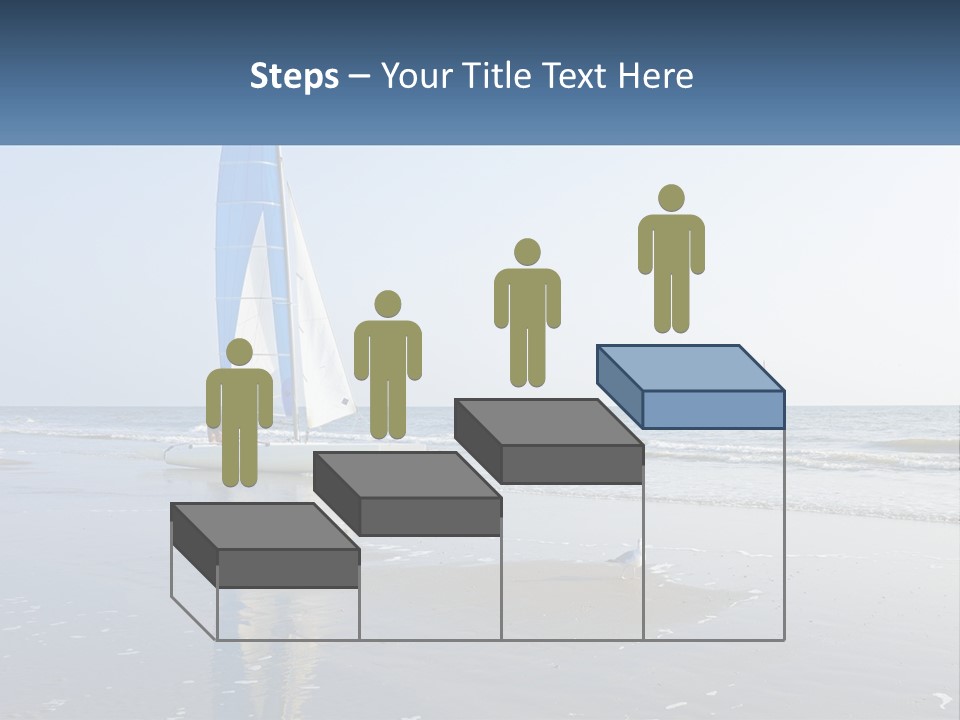 A Sailboat On The Beach With A Person On It PowerPoint Template