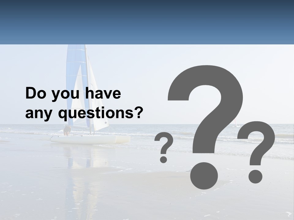 A Sailboat On The Beach With A Person On It PowerPoint Template