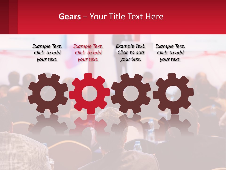 A Man Giving A Presentation To A Group Of People PowerPoint Template