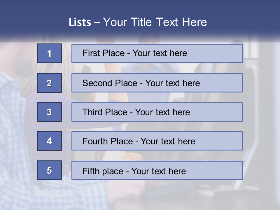 A Group Of People Standing Around A Computer Screen PowerPoint Template