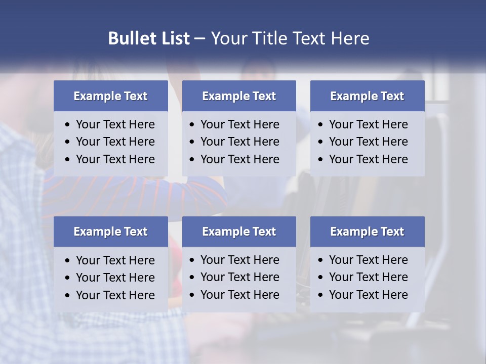 A Group Of People Standing Around A Computer Screen PowerPoint Template