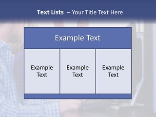 A Group Of People Standing Around A Computer Screen PowerPoint Template