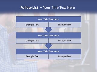 A Group Of People Standing Around A Computer Screen PowerPoint Template