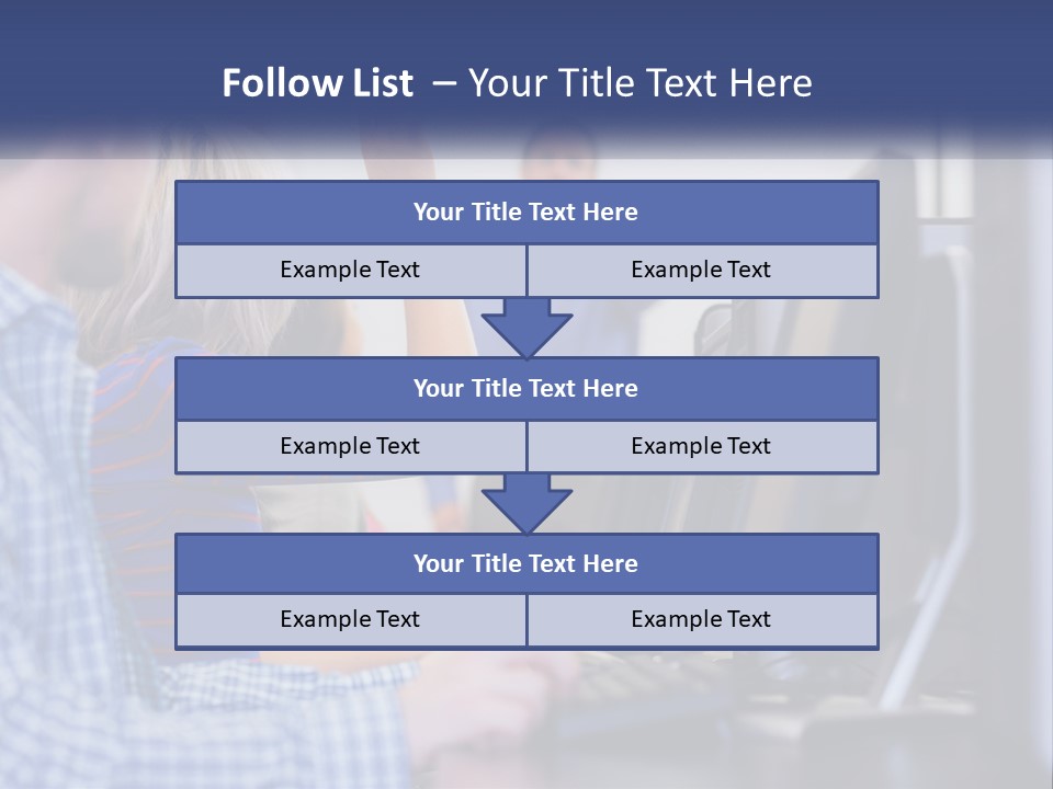 A Group Of People Standing Around A Computer Screen PowerPoint Template
