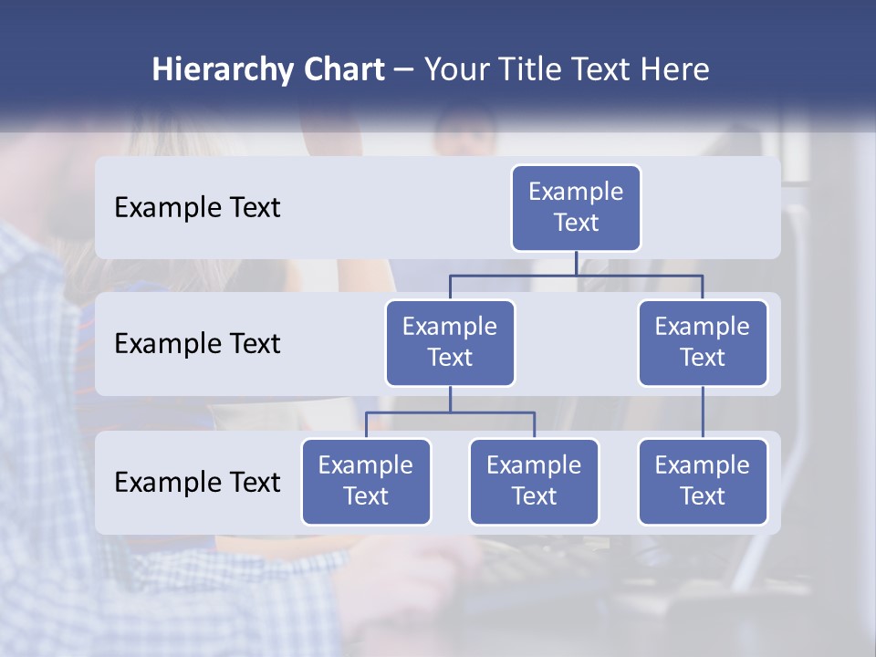 A Group Of People Standing Around A Computer Screen PowerPoint Template