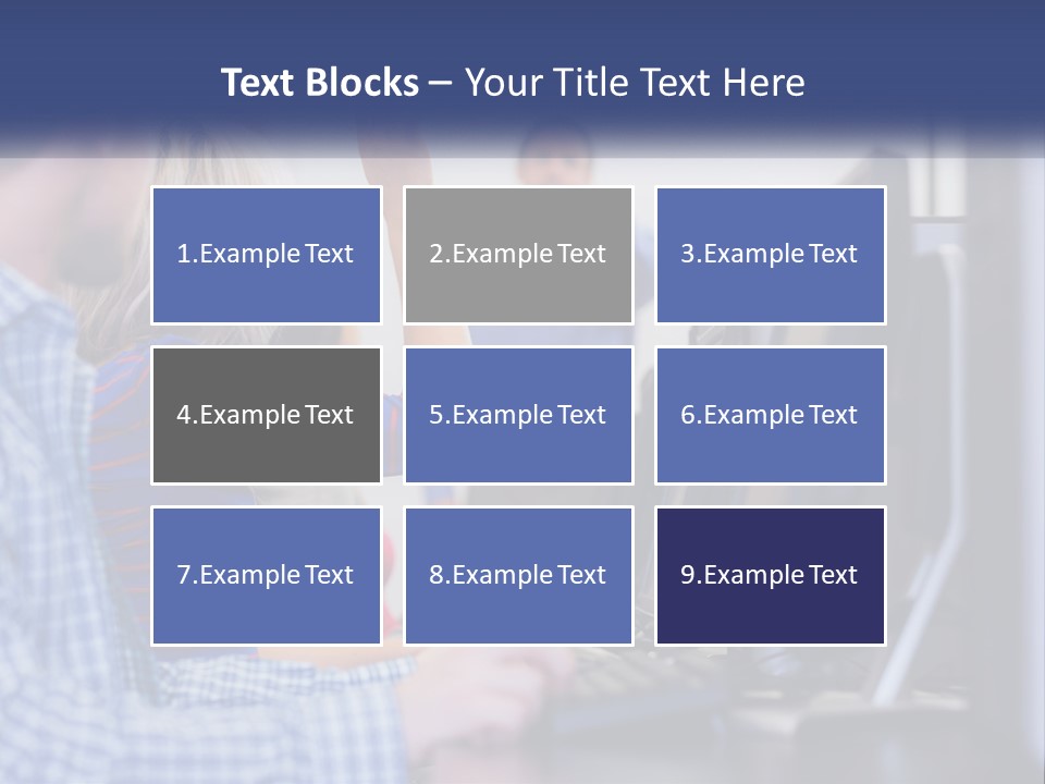 A Group Of People Standing Around A Computer Screen PowerPoint Template