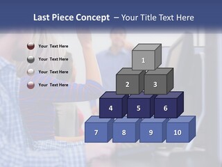 A Group Of People Standing Around A Computer Screen PowerPoint Template