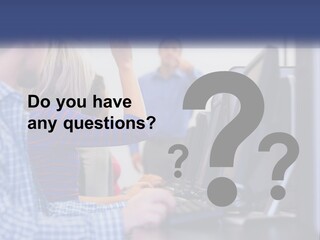 A Group Of People Standing Around A Computer Screen PowerPoint Template