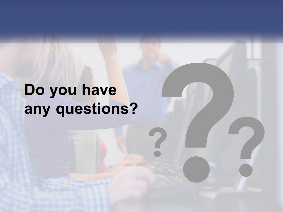 A Group Of People Standing Around A Computer Screen PowerPoint Template