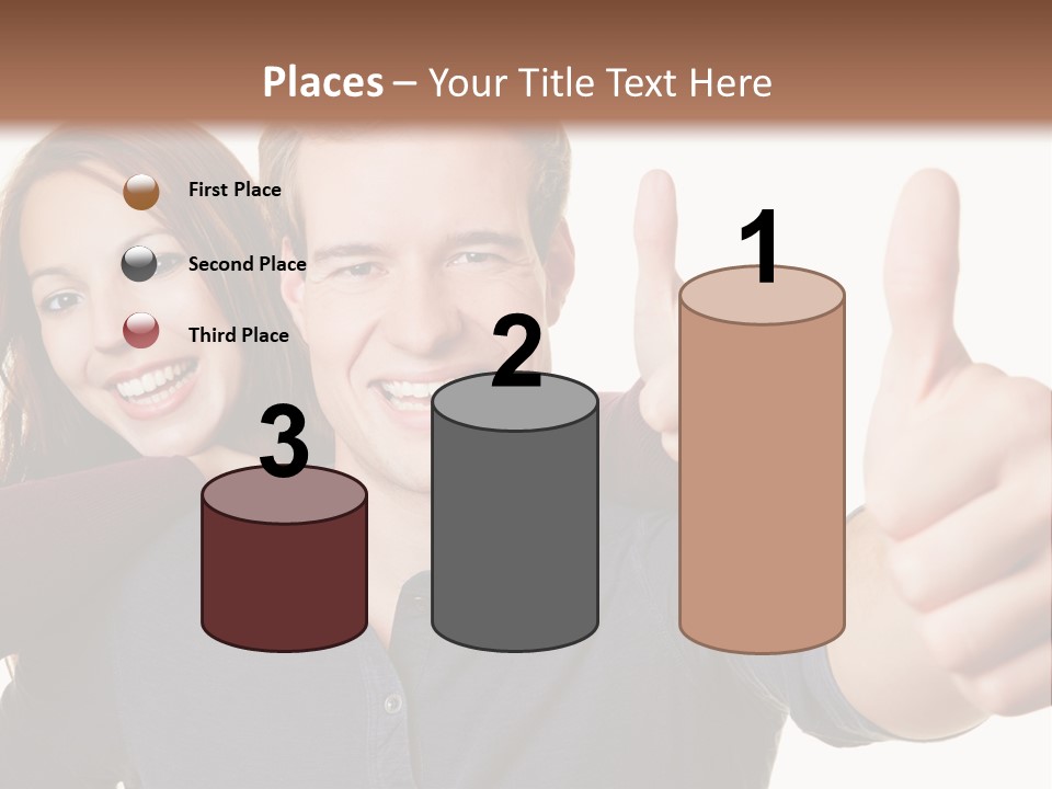 A Man And A Woman Giving Thumbs Up PowerPoint Template