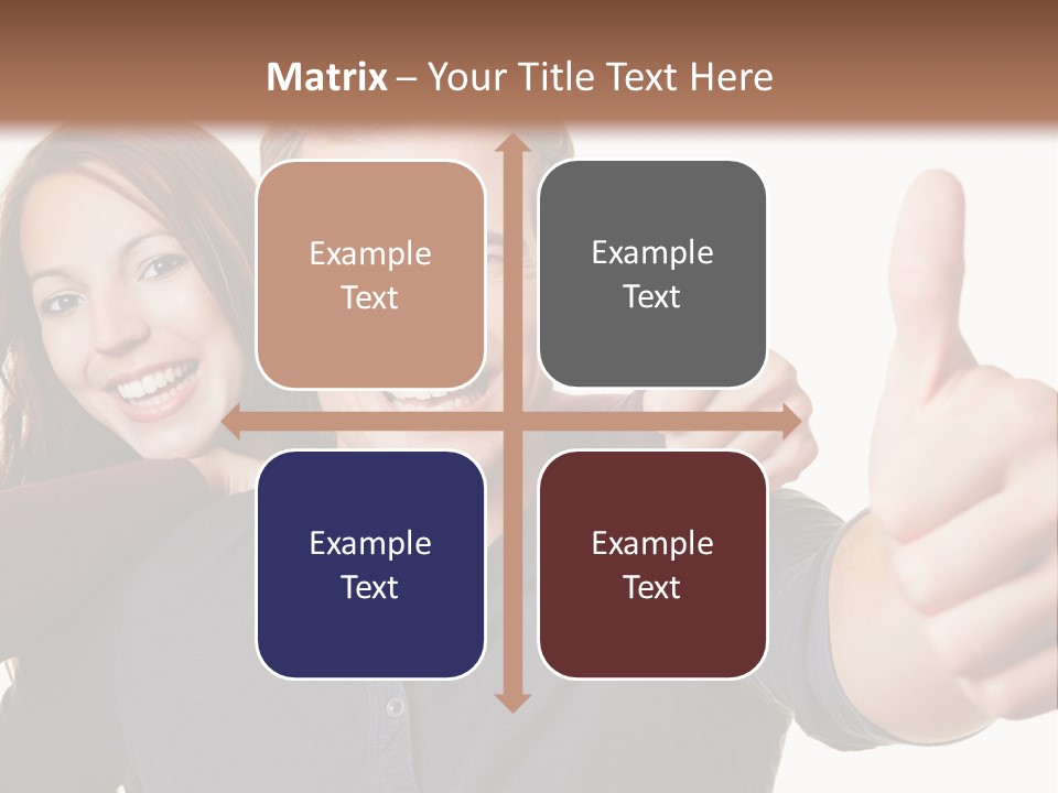 A Man And A Woman Giving Thumbs Up PowerPoint Template
