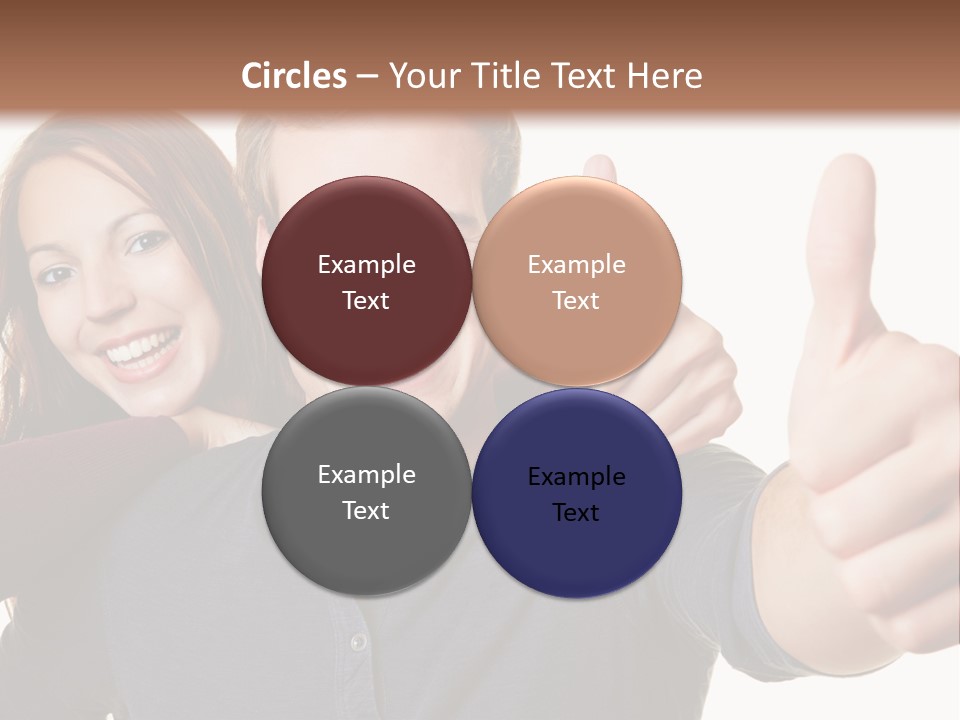 A Man And A Woman Giving Thumbs Up PowerPoint Template