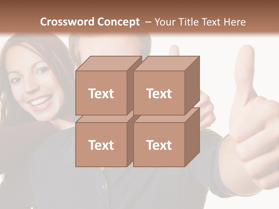 A Man And A Woman Giving Thumbs Up PowerPoint Template