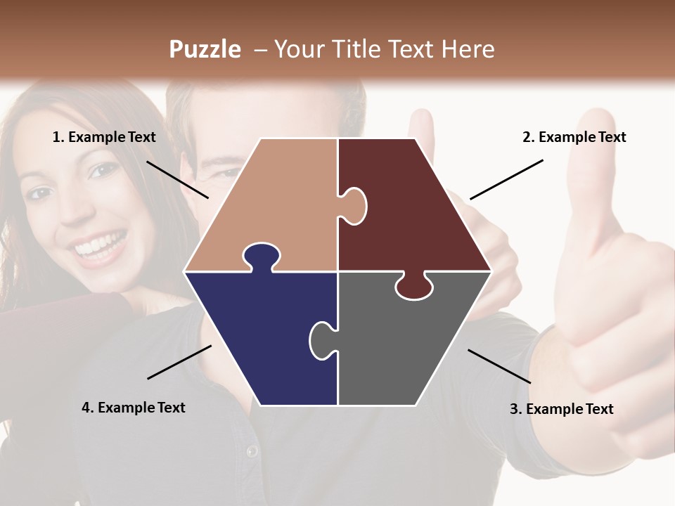 A Man And A Woman Giving Thumbs Up PowerPoint Template