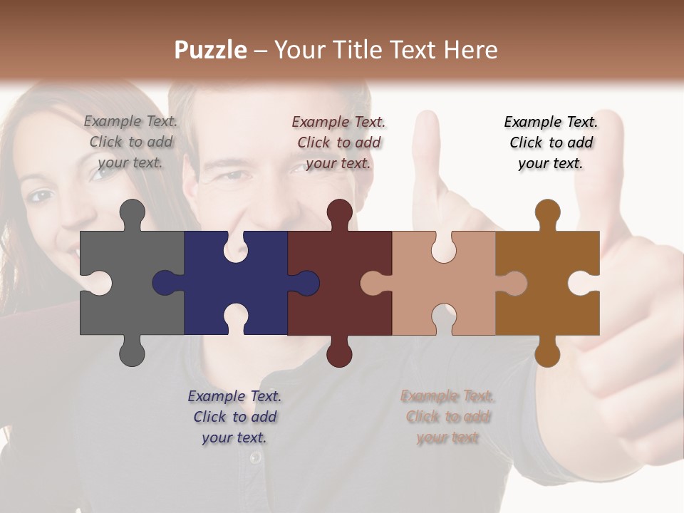 A Man And A Woman Giving Thumbs Up PowerPoint Template