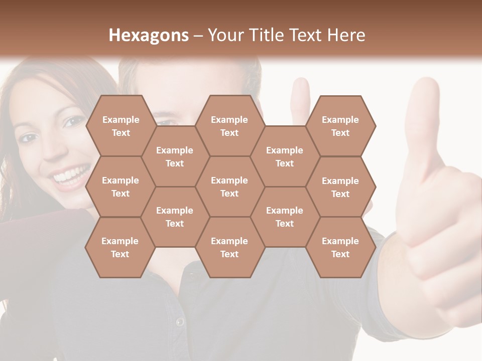 A Man And A Woman Giving Thumbs Up PowerPoint Template