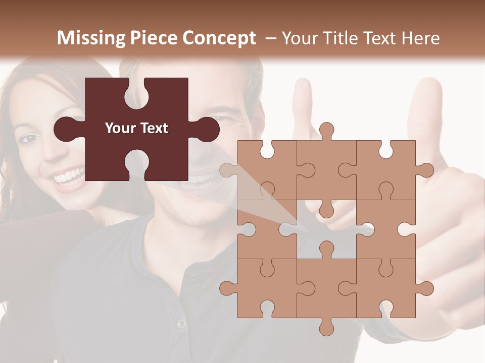 A Man And A Woman Giving Thumbs Up PowerPoint Template