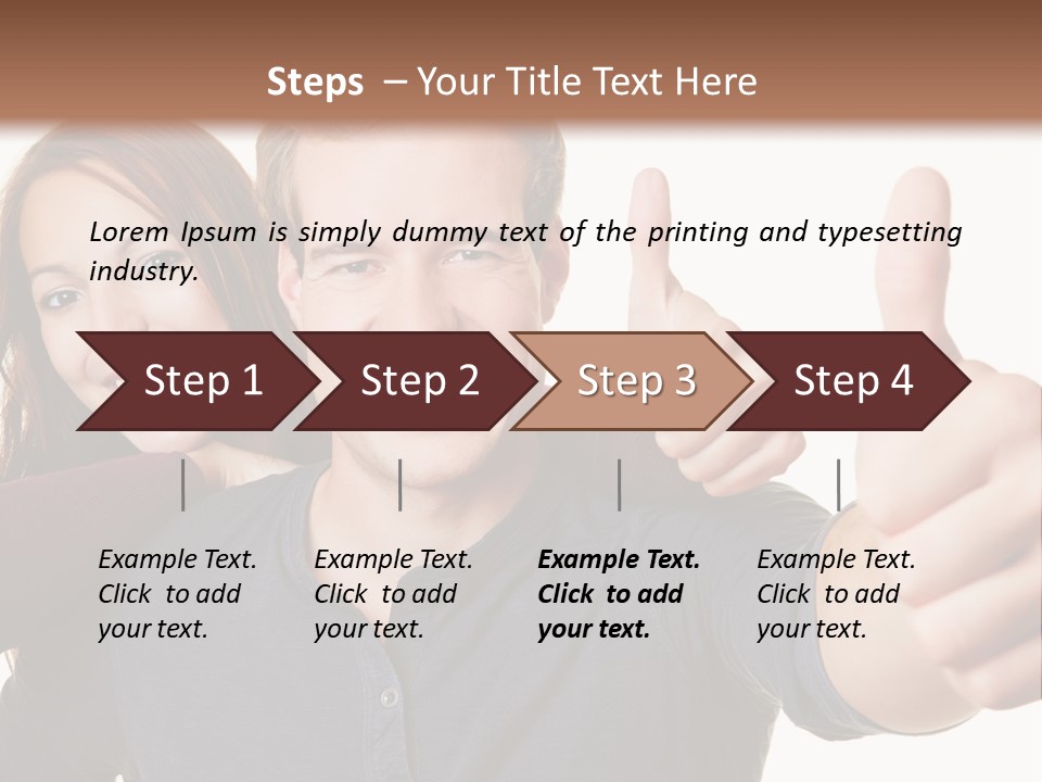 A Man And A Woman Giving Thumbs Up PowerPoint Template