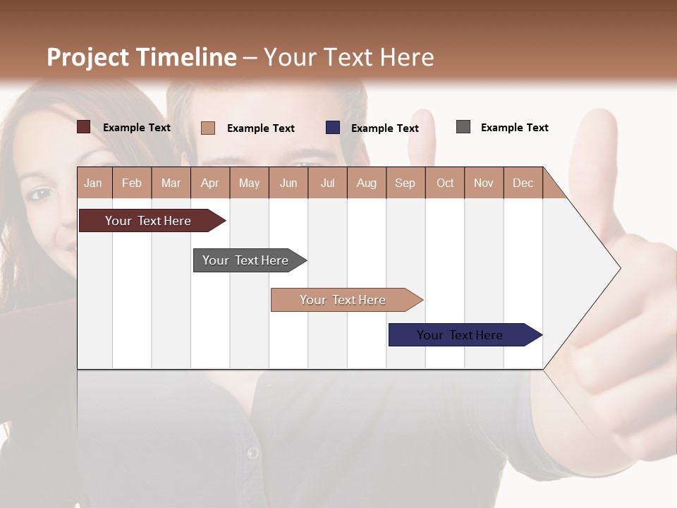 A Man And A Woman Giving Thumbs Up PowerPoint Template