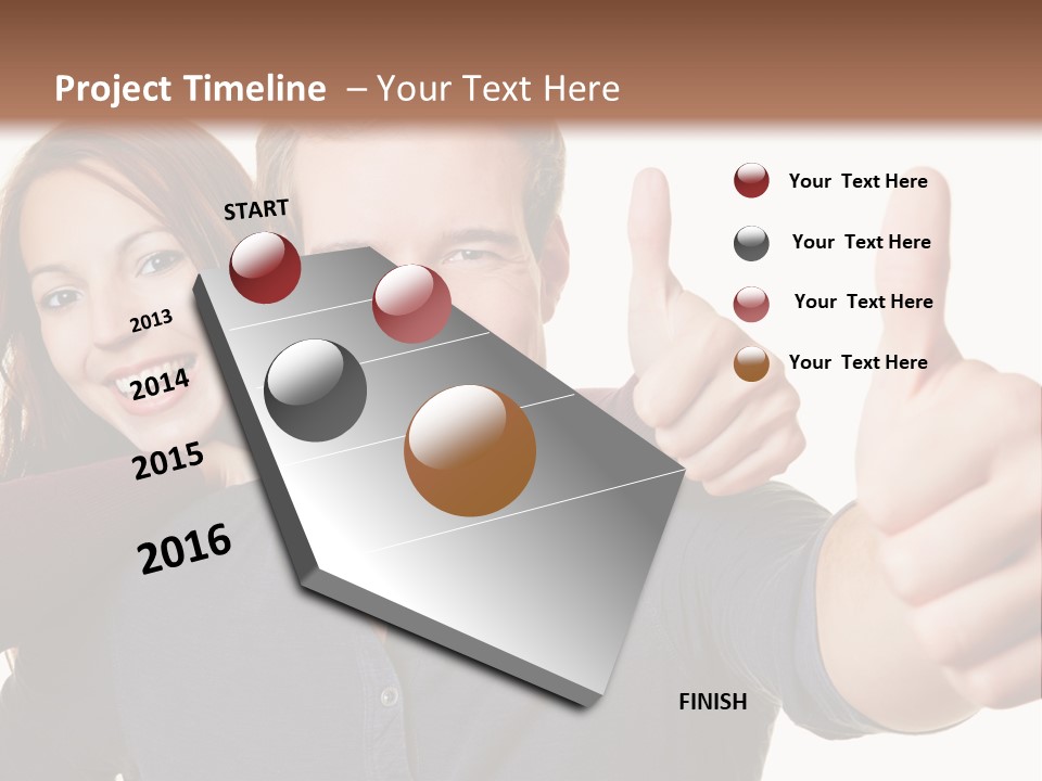 A Man And A Woman Giving Thumbs Up PowerPoint Template