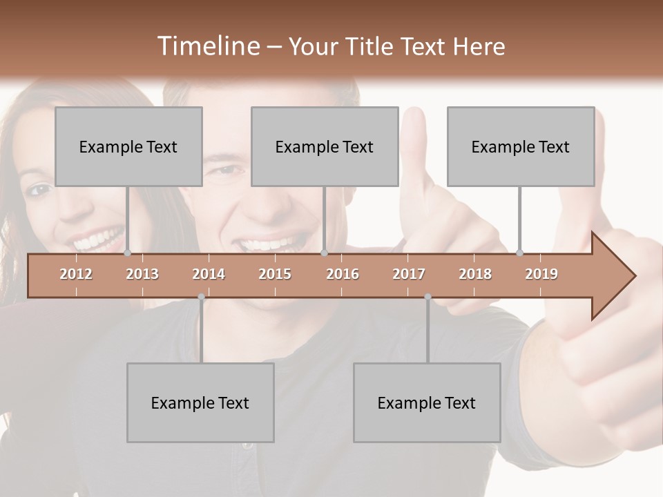 A Man And A Woman Giving Thumbs Up PowerPoint Template