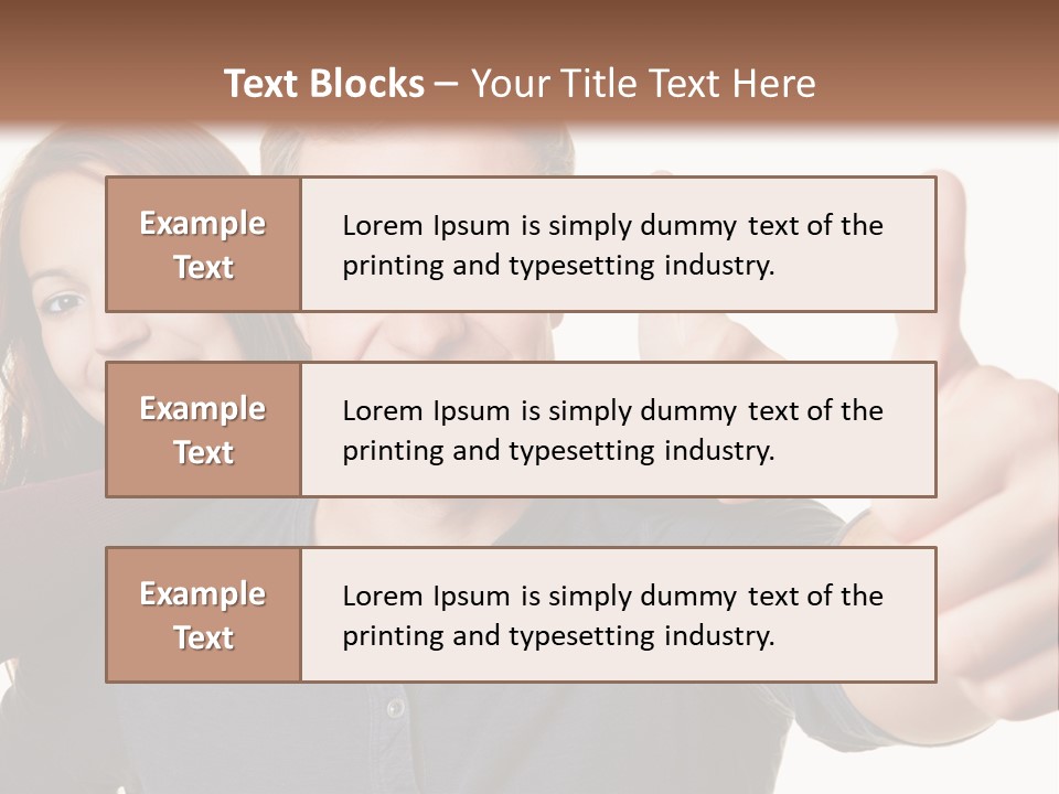 A Man And A Woman Giving Thumbs Up PowerPoint Template