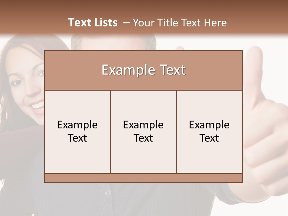 A Man And A Woman Giving Thumbs Up PowerPoint Template