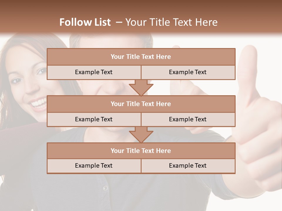 A Man And A Woman Giving Thumbs Up PowerPoint Template