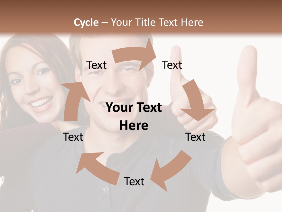A Man And A Woman Giving Thumbs Up PowerPoint Template